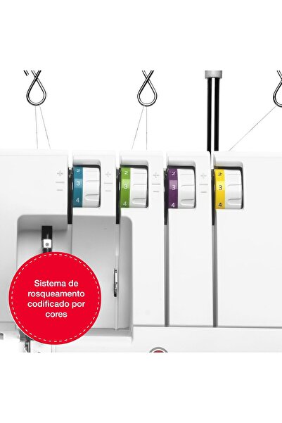 SİNGER SGM-S0105 Serger Overlocker Machine, 2/3/4 Thread, 6 Built-In Stitches, 1,300 SPM, Adjustable Stitch