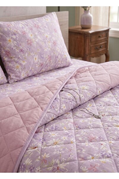 calove Premium Double Quilted Bedspread Set - 200X230 cm Soft Textured Pique ...