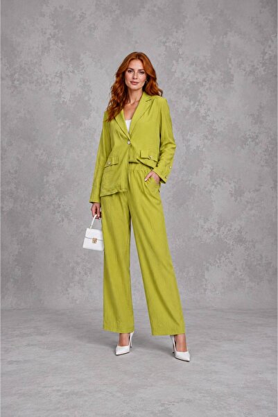 UTDU TENCEL KUMAŞ CEKET VE PANTOLON İKİLİ TAKIM