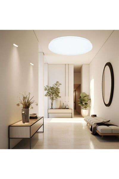 DELIGHT Plafoniera Led Slim Milky 24W=200W, Ø375 mm, 6500k, lumina rece