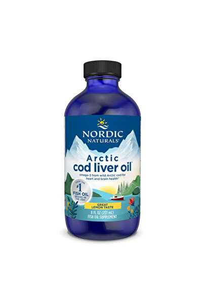 Nordic Naturals Arctic Cod Liver Oil, 1060 mg, Nordic Naturals, Lemon, 237 ml
