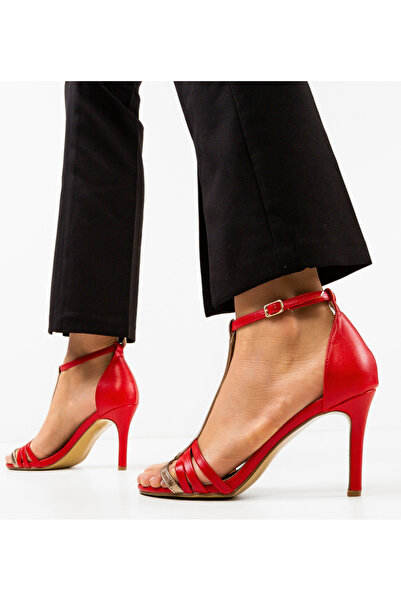 BENOTTİ Amykan Red Heeled Sandals