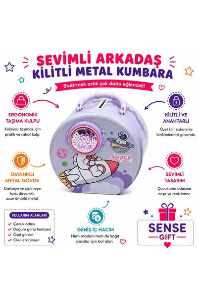 Sense Kilitli Metal Kumbara S-276-MO