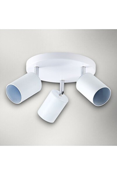 DELIGHT Round Adjustable Spot White 3 X GU10 200mm