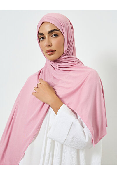 Take Two By Styli Pink Solid Jersey Stretch Hijab