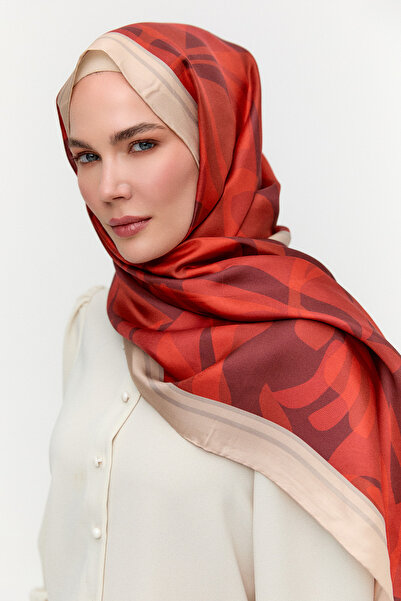 Setrms Oval Desenli Twill İpek Şal