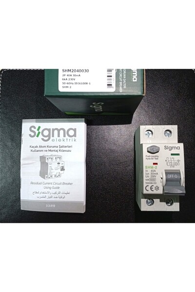 Sigma SHM2040030-SHM 2p 30MA 40A 6ka Kaçak Akım Koruma Şalteri (Kaçak Akım Rölesi)