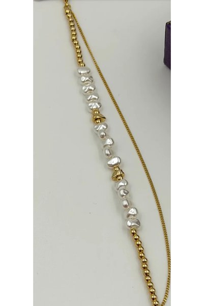 XUPING JEWELRY Xuping Jewelery Pearl Detailed Chain Bracelet