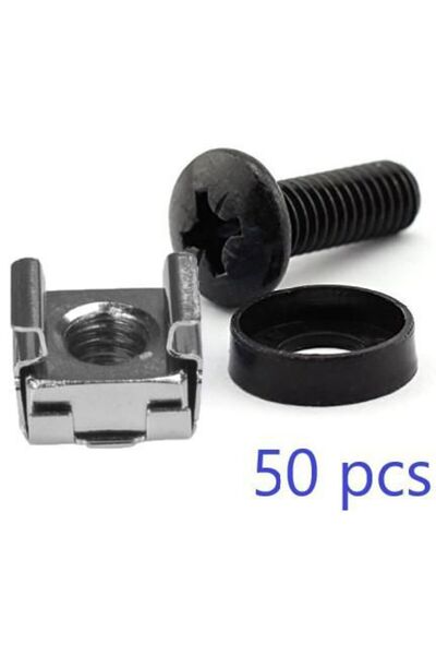 Lanview Set de piulițe cu găuri M6 și șuruburi de montare, 1 set = 50 bucăți