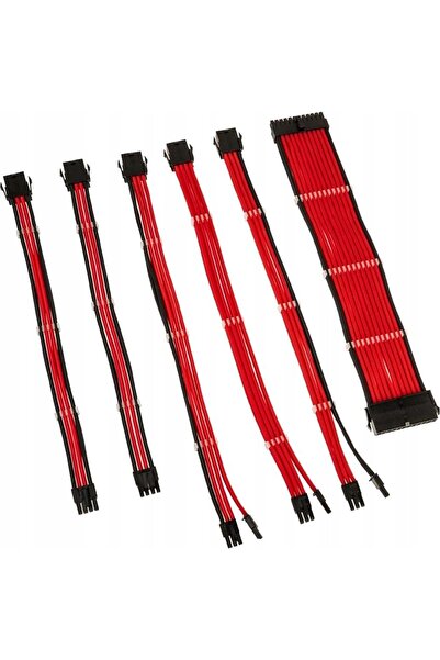 Kolink Kit de extensie cablu împletit Core Adept - Roșu