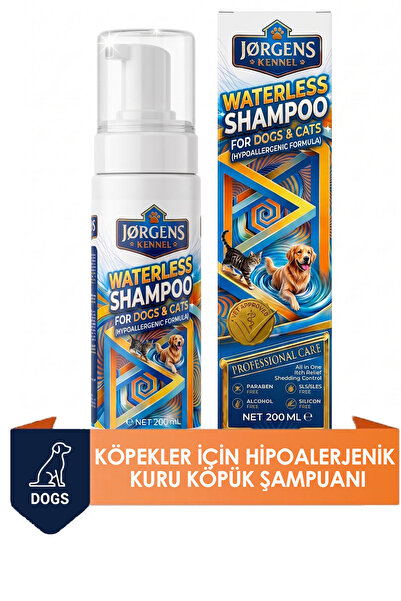 Jorgens Kennel Hipoalerjenik Köpeklere Özel Susuz Tüy Sağlığı Köpük Kuru Şamp...