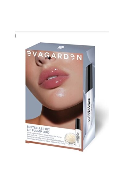 Evagardens Kit pentru volumul buzelor, EVAGARDEN, scrub exfoliant și luciu de...