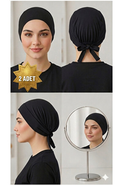 Gül İpek Moda 2 Adet Bone Silikon Kaydırmaz Siyah