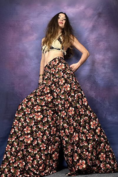 Quincey Flowery Loose-Fit Crepe Pants