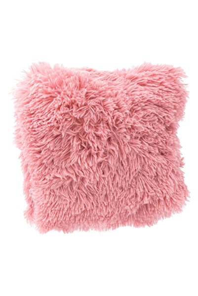 Zumzeria Shaggy Pink Faux Fur Winter Decorative Pillow 25x25cm