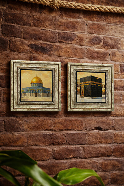 Sadrazam Jerusalem, Al-Aqsa Mosque, Dome of the Rock, and Kaaba Oil Painting ...