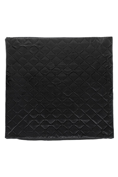 OEM Winter Decorative Cushion Cover Black Velvet Diamond Pattern 45x43cm