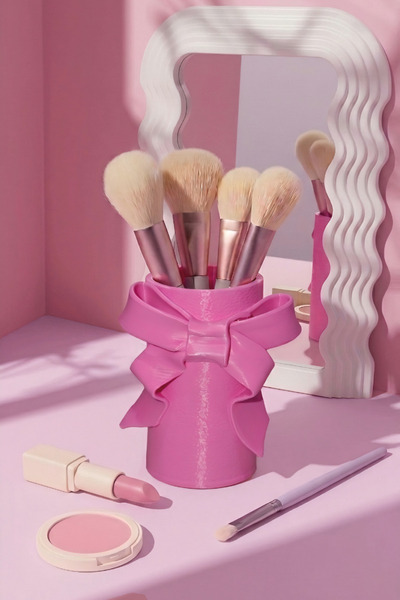 END Design Bella Fiyonk Modern Makeup Organizer – 12 cm Aesthetic Brush Holde...