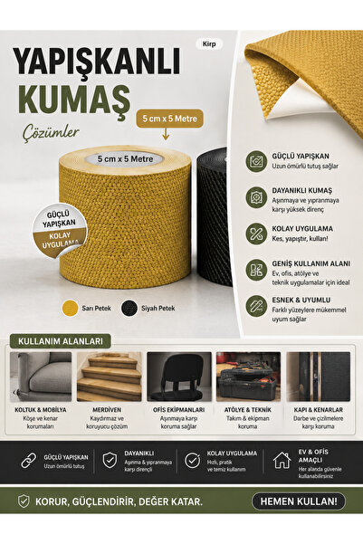 Aybas 5 cm x 5 Metre Honeycomb Petek Desen Yapışkanlı Kumaş Bant – Kendinden ...
