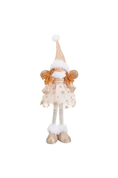 Zumzeria Figurină înger cu rochie bej de Crăciun 37cm