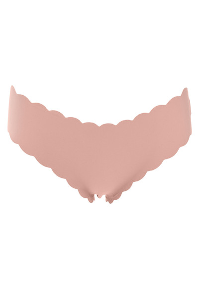 Zumzeria Women's Hipster Laser Cut Curved Pink Panties