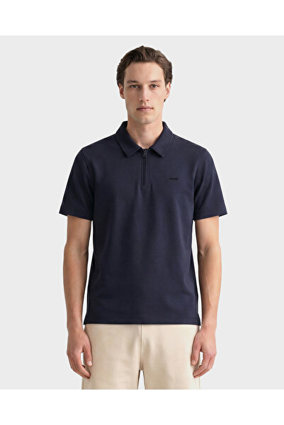 Gant Erkek Lacivert Relaxed Fit Polo Yaka T-Shirt