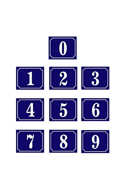 Zumzeria Стикерни индикаторни номера 0-9 11x9см