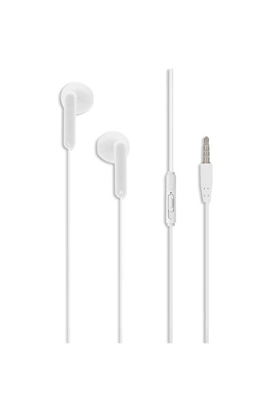 Zumzeria Căști audio albe handsfree cu microfon și control volum I-JMB
