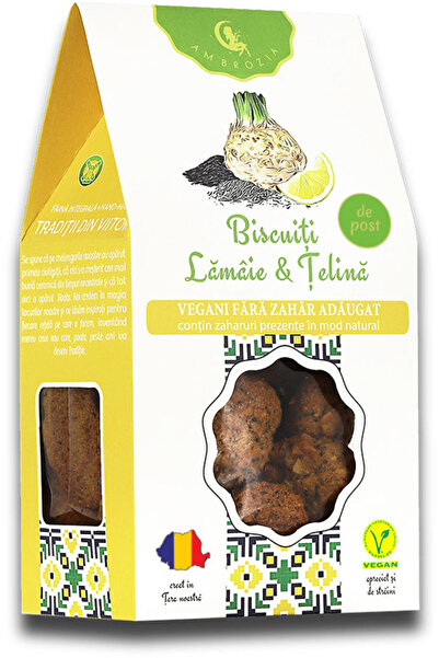 Ambrozia Biscuiți Lamaie & Telina -130g -