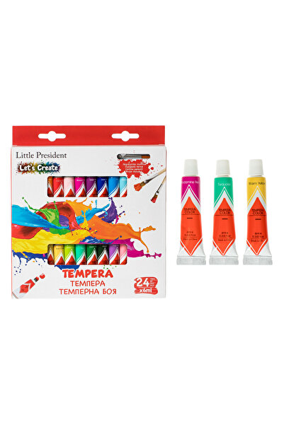 Zumzeria Set de culori tempera în godeturi și pensulă - 25 bucăți