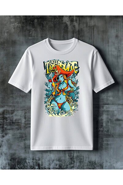 COMVİCHO Pirate Kiz Bang Graffiti Printed Oversize T-Shirt
