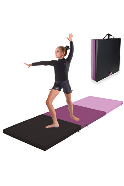 Zumzeria Saltea de gimnastică pliabilă cu mâner 183x61x4cm