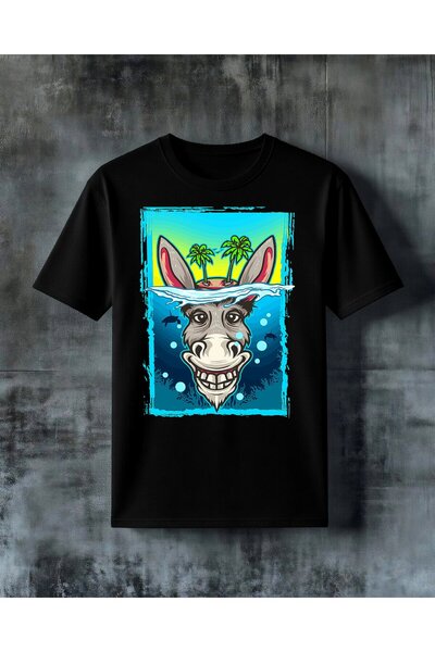 COMVİCHO Exotic Under-Water Print Oversized T-Shirt