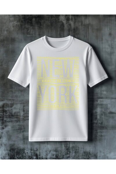 COMVİCHO New York Fashion Printed Oversize T-Shirt