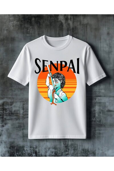 COMVİCHO Senpai Katana Printed Oversize T-Shirt