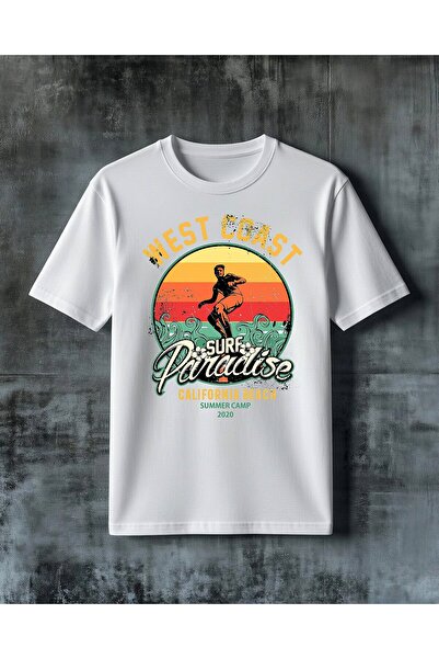 COMVİCHO Best Coast Surf Paradise Printed Oversize T-Shirt