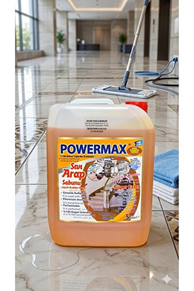 powermax SIVI ARAP SABUNU 5 LT - DOĞAL ÖZLÜ ÇOK AMAÇLI TEMİZLEYİCİ