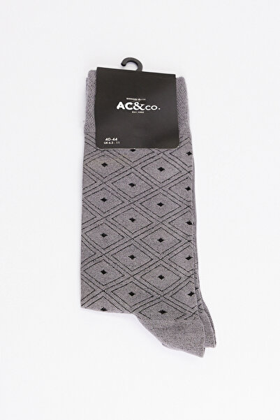 ALTINYILDIZ CLASSICS Men's Anthracite-Black Soft Textured Patterned Single So...