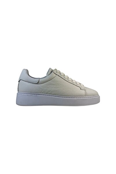 Derimod 78917-10 Ανδρικό Δερμάτινο Sneaker σε Λευκό Χρώμα