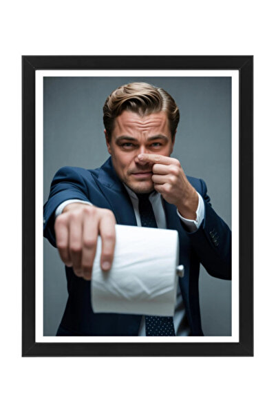 Boomah Accessories Leonardo Dicaprio Funny Bathroom Framed Poster 30x40 cm – ...
