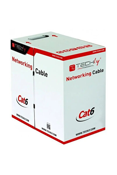 Techly Cablu de instalare Cat.6 UTP LSZH 100% cupru 305m, gri