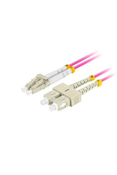 Lanberg Cablu de patch optic mm LC/UPC-SC/UPC duplex 3.0mm OM4 50/125 5m violet