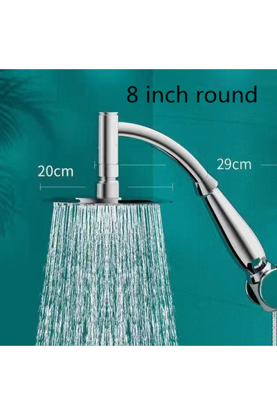 Choice1 8inch-Round High Pressure Rainfall Shower Head Stainless Steel Square...
