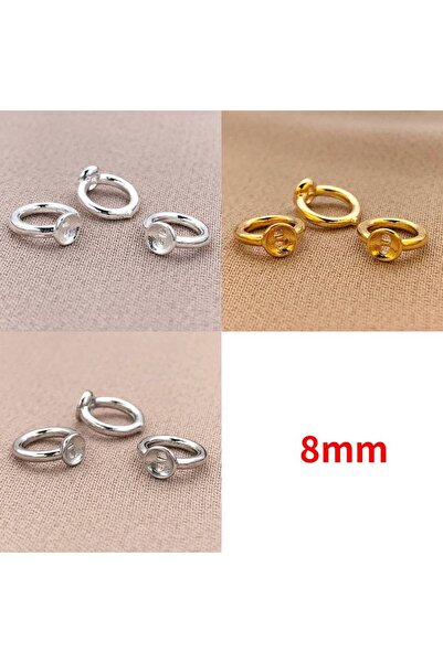 Choice5 silvery 8mm 10pcs 18K Gold Plated Brass End Cap For Jewelry Making En...