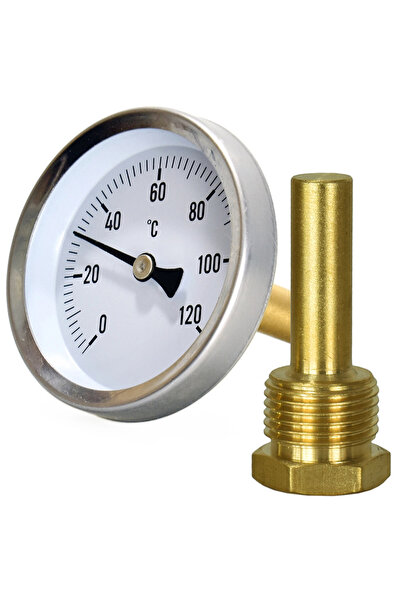 Choice 1pcs Analog Water Temperature Gauge 63mm Dial 0 To 120 Celsius With Co...