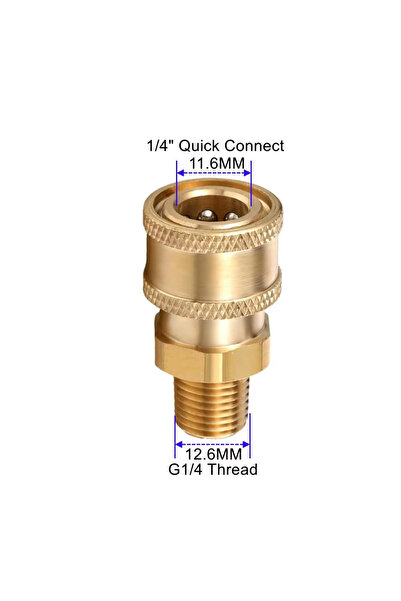 choice2 1PC High Pressure Washer Nozzle 1/4" Quick Plug Connector Coupler Wit...