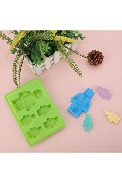 Choice6 5hole robot-1pc Robot Ice Bricks Cube Tray Silicone Mold Candy Moulds...