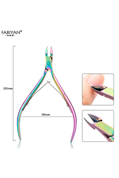 Choice4 Rainbow 01 Stainless Steel Cuticle Nippers Scissor Cutter Dead Skin R...
