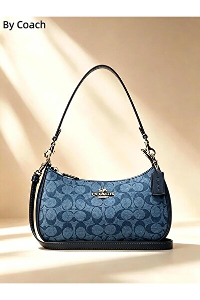 By Coach Shoulder Bag for Women Denim Blue Crossbody bag Handbag Messager Bag