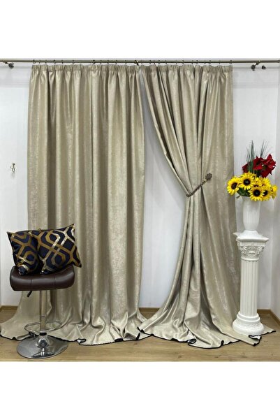 Liz Line Set of two blackout curtains, with drapes, 350x245cm, various colors...